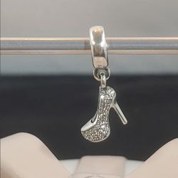 Authentic Pandora ALE S925 Pavé Stiletto Shoe Dangle Charm