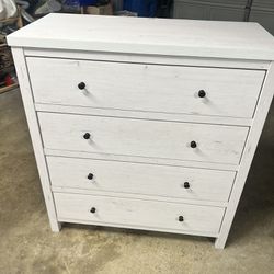 White 4 Drawer IKEA Style Dresser 