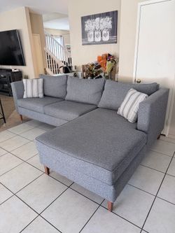 Grey Sectional Couch from Living Spaces LIKE NEW!!