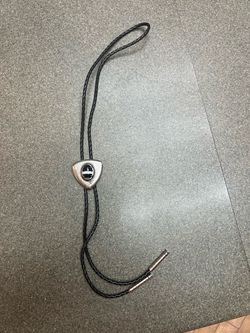 Vintage Western Bolo Tie – Black & White Center
