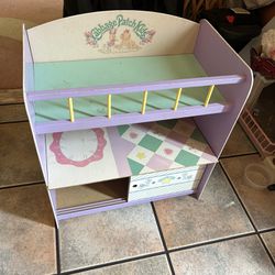 VINTAGE CABBAGE PATCH KIDS DOLL CHANGING TABLE STORAGE AMERICAN TOY FURNITURE RARE