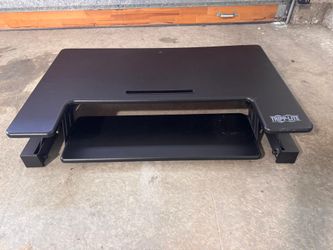 Black Tripp-Lite sit-stand desk $60