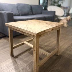 Rustic Solid Wood Coffee Table – Natural Wood Look