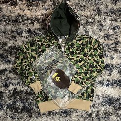 Green BAPE Hoodie      Double Hoodie