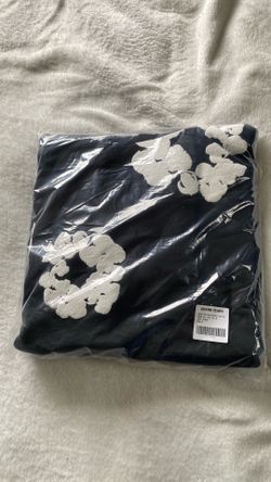 Black denim tear hoodie