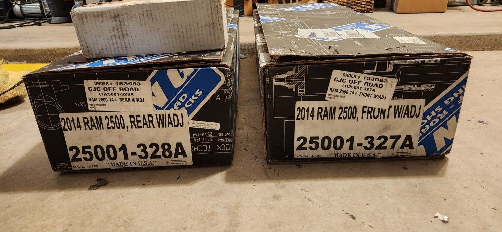 King off road racing OEM shocks for 2014 to 2025 ram 2500/3500 with adjustable ext reservoir .