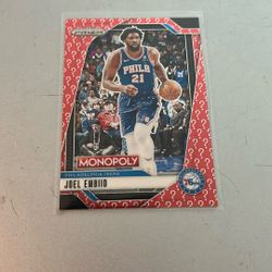 2024-2025 NBA Panini Monopoly Prizm Red Question Mark Joel Embiid Prizm #1