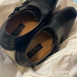 La Milano Mens Double Monk Strap Slip on Loafer Cap Toe Leather Oxford Formal Business Casual Comfortable Dress Shoes for Men