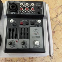 Behringer mini audio, digital mixer open box. See photo for details