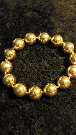 Large Gold bead bracelet