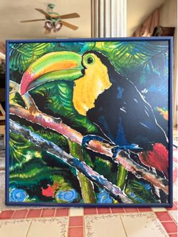 Toucan Large Artwork by German Artist Irmi Scheitzach