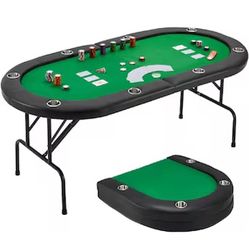 72 inch 8 - Player Foldable Poker Table