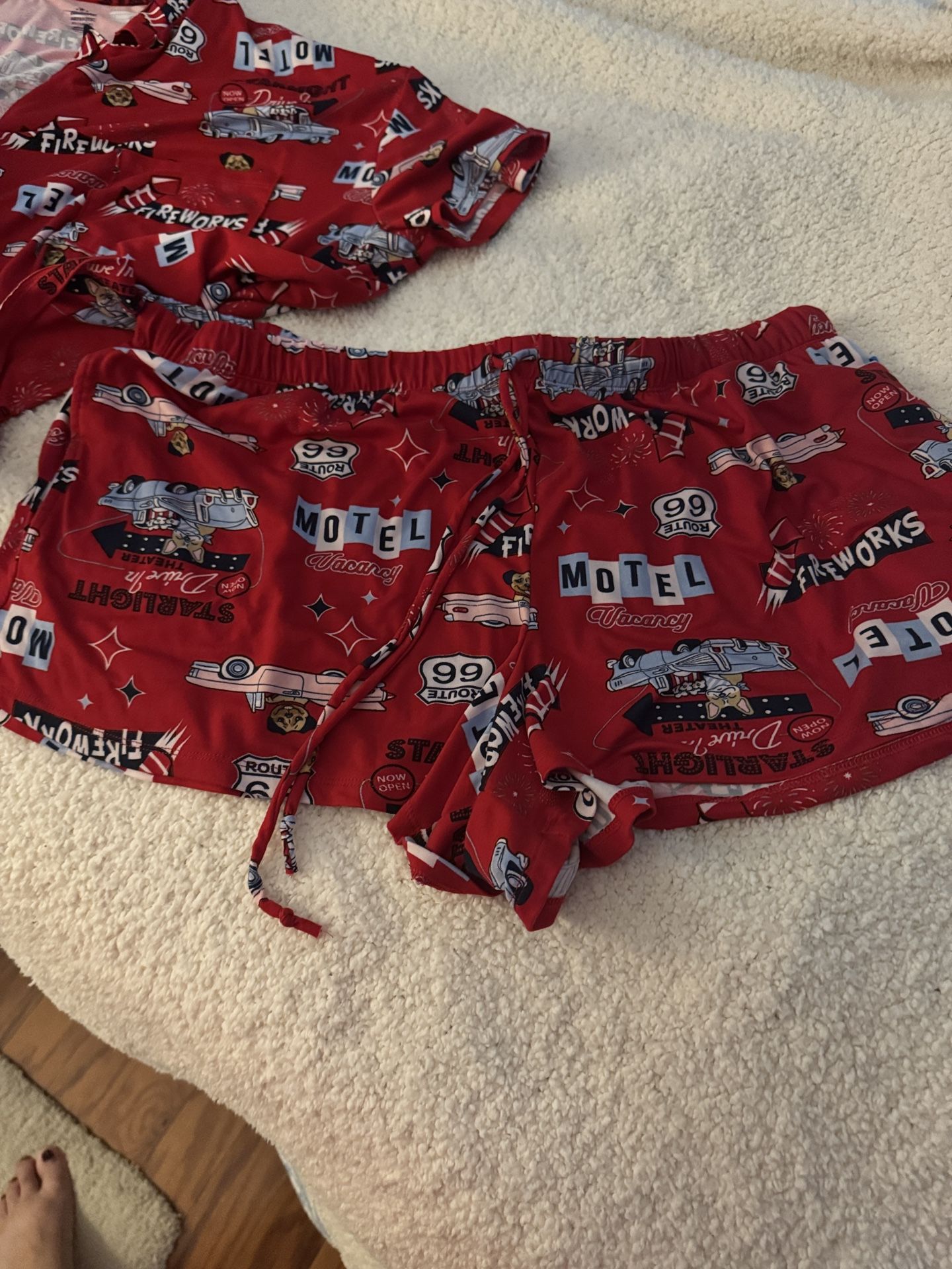 Retro Look Dog Pajamas Womens XL