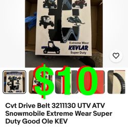 Cvt Drive Belt (contact info removed) UTV ATV Snowmobile Extreme Wear Super Duty Good Ole KEVLAR