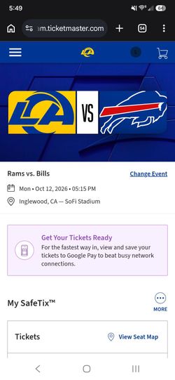 Rams vs Bills tickets
