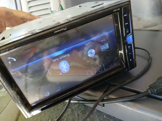 Pioneer double din and 15-in flip down TV