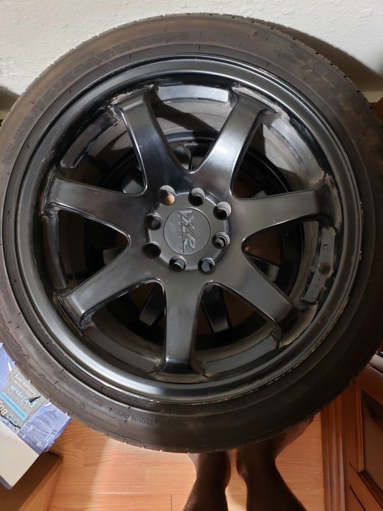 XXR 551 16×7 rims 4×100 & 4×114.3 with streched tires