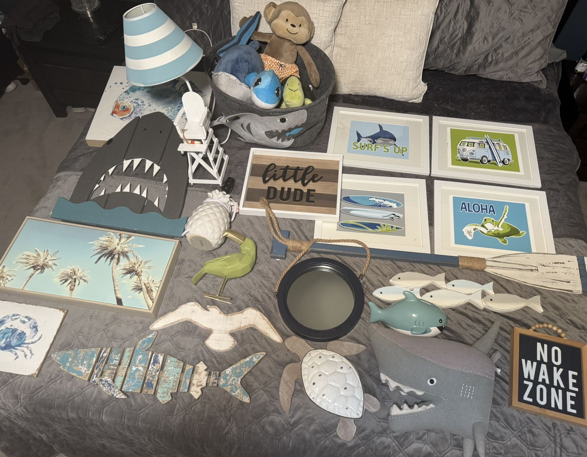 Boys Shark/ Beach/ Surfer Theme Nursery Decor