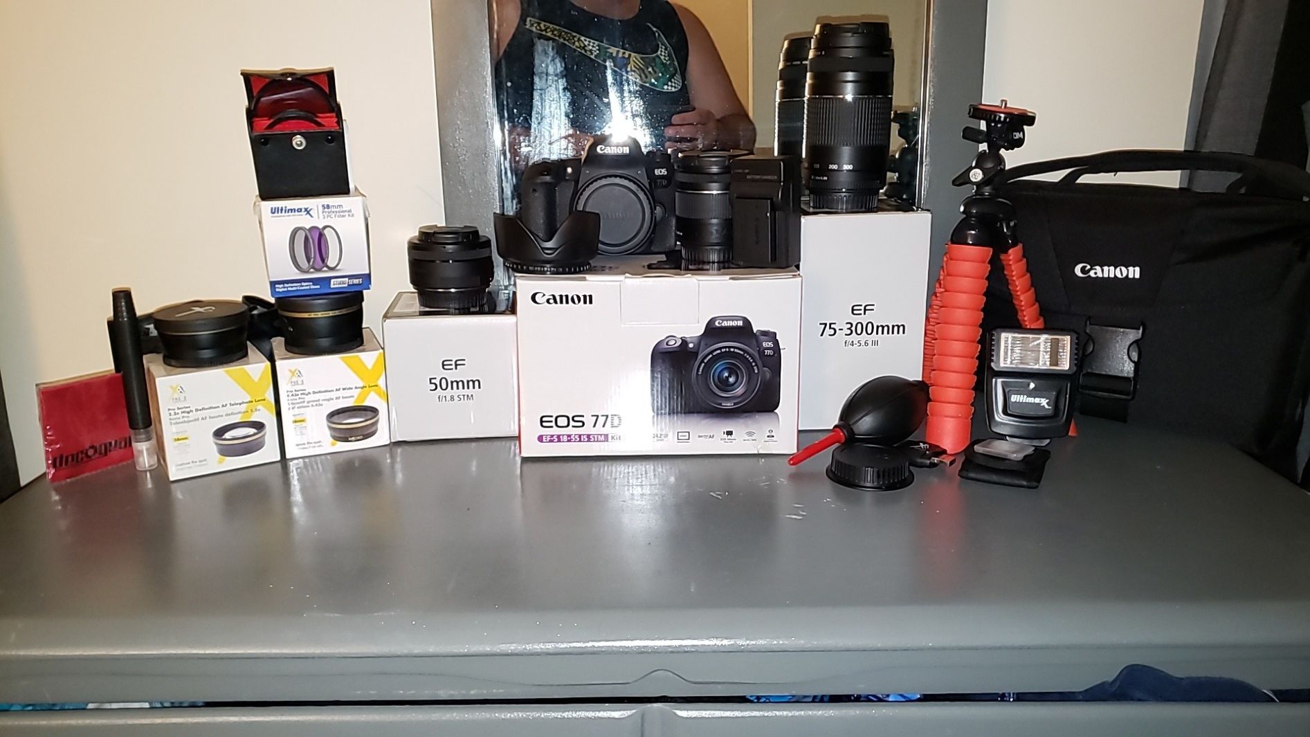🚨 CAMERA BUNDLE SALE 🚨 CANON EOS 77D EVERYTHING INCLUDED WITH MULTIPLE LENSES, BAG, CLEANING KIT..