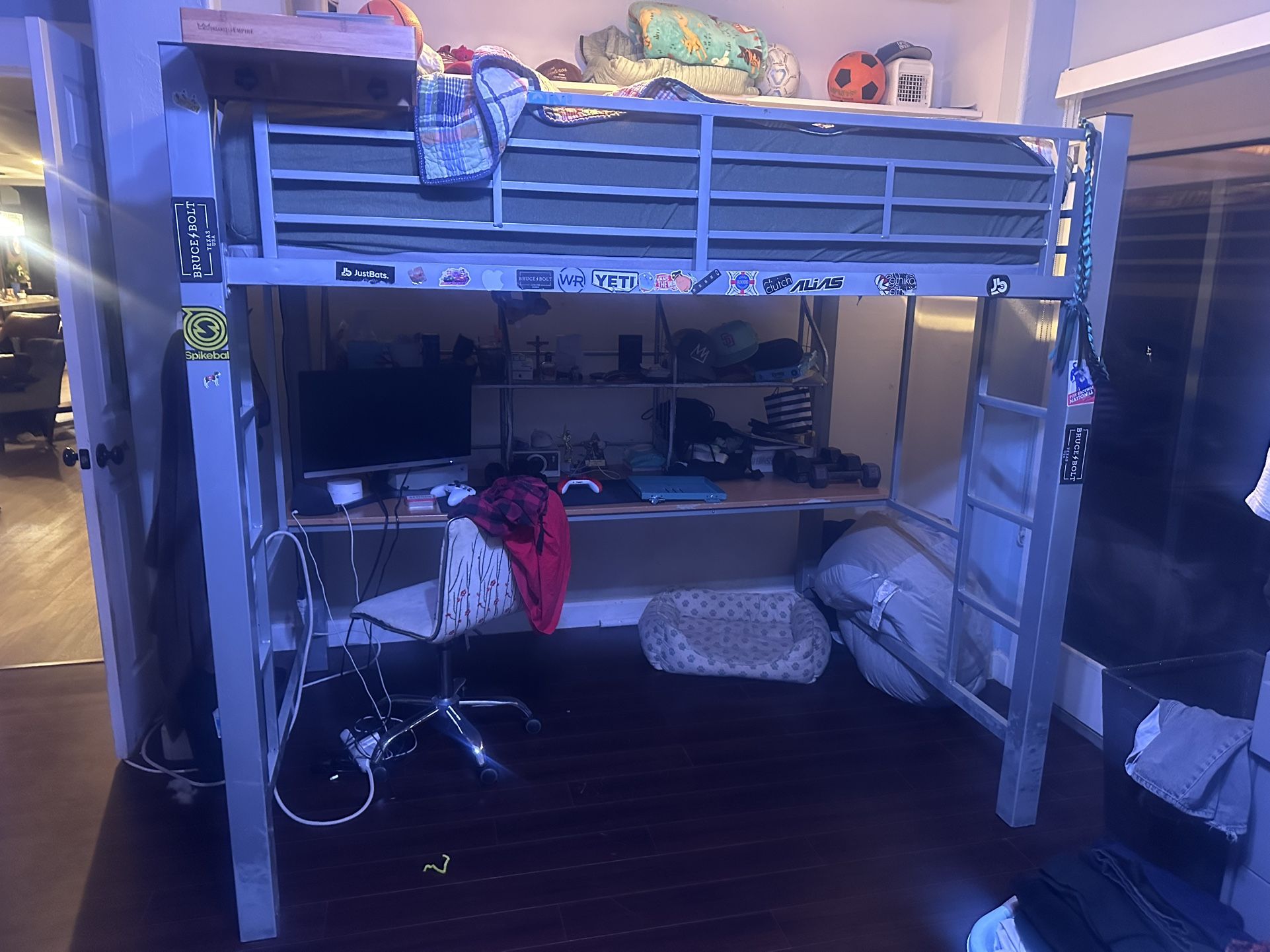 Full bunk Bed Plus Desk
