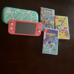 Coral Nintendo Switch Lite Bundle