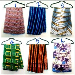 Variety Of Authentic 100% Cotton Ankara Fabric 6yds Lot