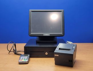 PARTNER TECH MODEL SP-800 POS SYSTEM WITH EPSON M129C TM-T88III, VERIFONE VX805 AND CASHDRAWER