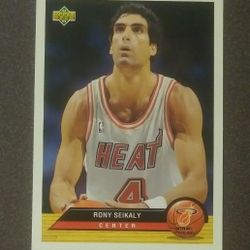 1992-93 Upper Deck Rony Seikaly Miami Heat #P23 McDonald's Basketball Card Vintage Collectible Trading Sports NBA Pro Professional