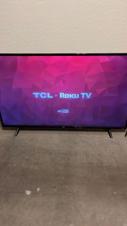 55-inch TCL Roku 4K HDR TV with remote control