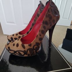 Cesare Paciotti Cowhide Leopard Pumps Size 36 , 6