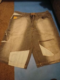 Raw Blue Star Wars cargo pet work pocket shorts denim shorts size 38 excellent condition
