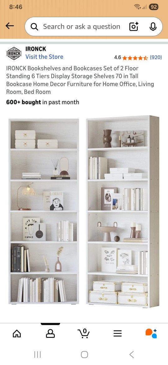 New In Box Bookshelves