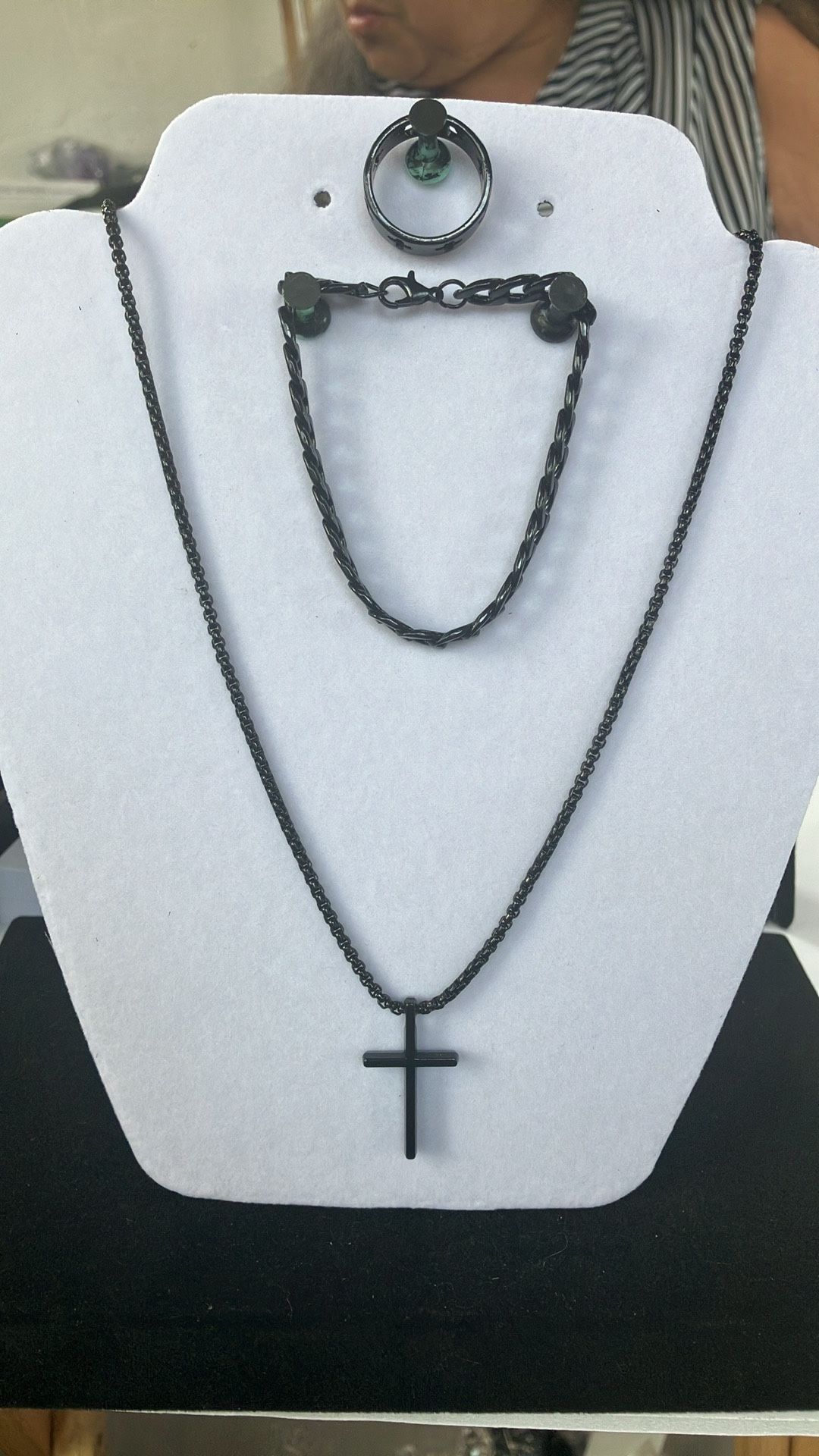 Men’s cross jewelry set