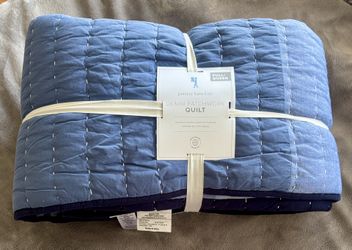 Pottery Barn Kids Denim Patchwork Quilt (Full/Queen) NEW