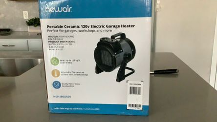 Portable Ceramic 120v Electric Garage Heater