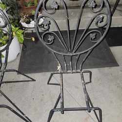 Vintage Wrought Iron Patio Chairs 