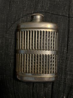 Vintage Art Deco, Caged, Glass Flask