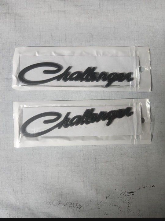 Black Dodge Challenger Emblems