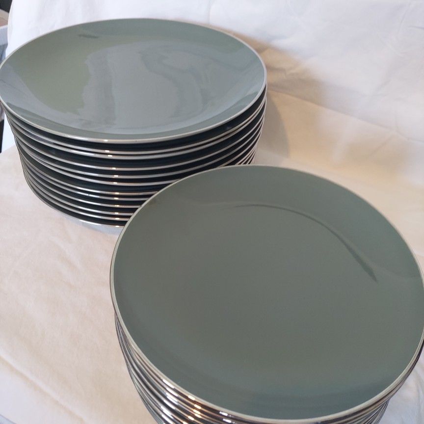 1950s MCM Vintage Franciscan Dinner & Salad Plate Set Of 12