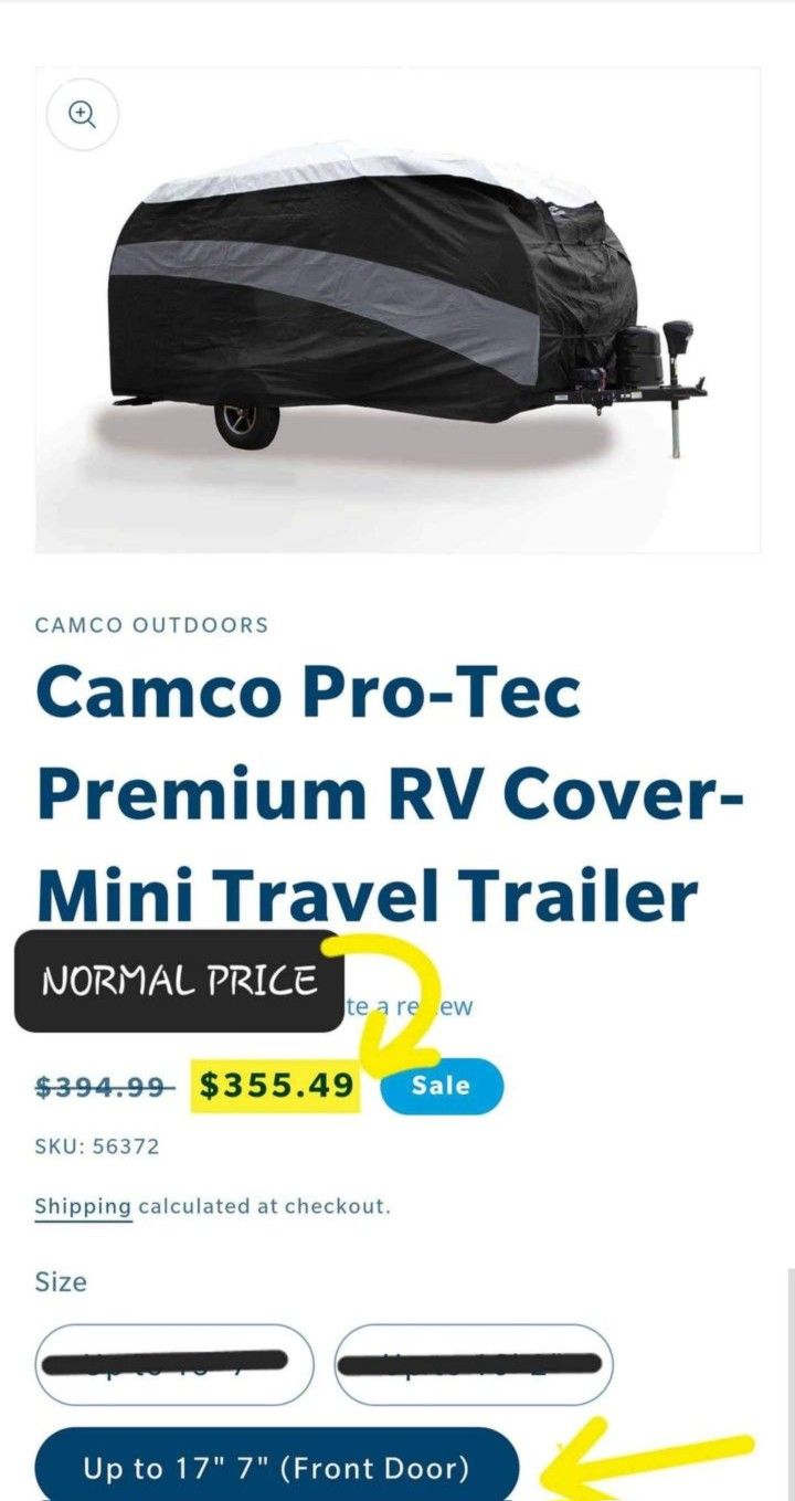 Camco Pro Tech RV/Camper Cover 17ft