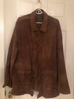 Brown leather and Suede Jacket 2XL