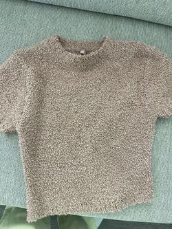 Skim Cozy Knit Cropped T-shirt 