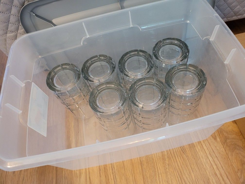 6 Tall Crystal Glasses