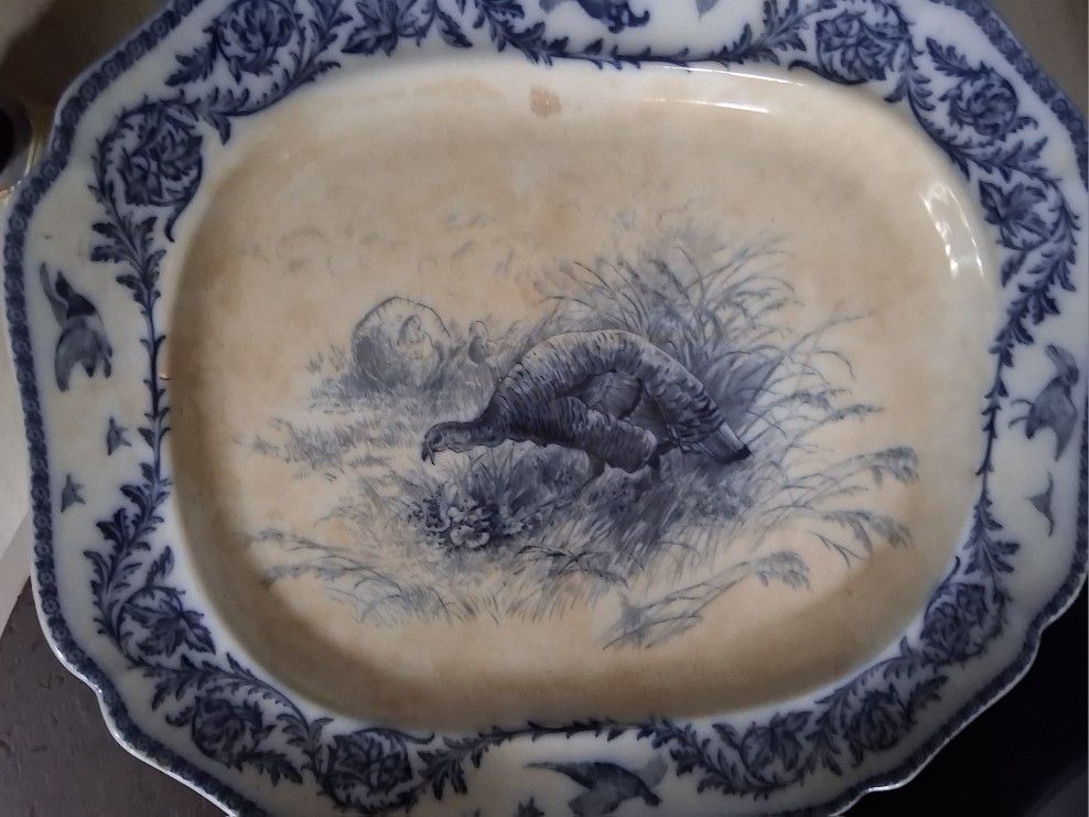Cauldron Flow Blue Turkey Platter