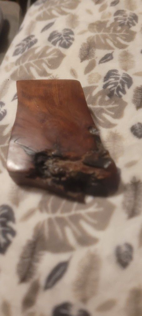 Live-Edge Handmade Wood Burl Trinket Box