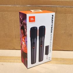 JBL Wireless PartyBox Mic Set 2 Microphones 1/4" Rechargeable Battery System 100ft Range 🚨 Payment Options Available 🚨 No Credit Needed 🚨 