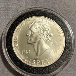 Thomas Jefferson Silver Dollar 