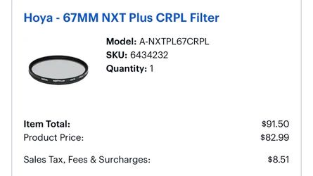 Camera filter