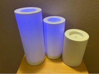 Battery LED Color-Changing Flameless Candles – Set of 3