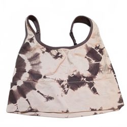Victorias Secret PINK Active Ribbed Seamless Tie Dye Sports Bra Mauve Large
